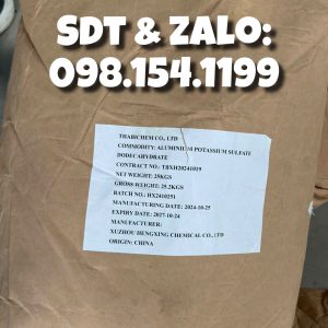Bao bì Aluminium Potassium Sulfate 25kg/bao đạt chuẩn